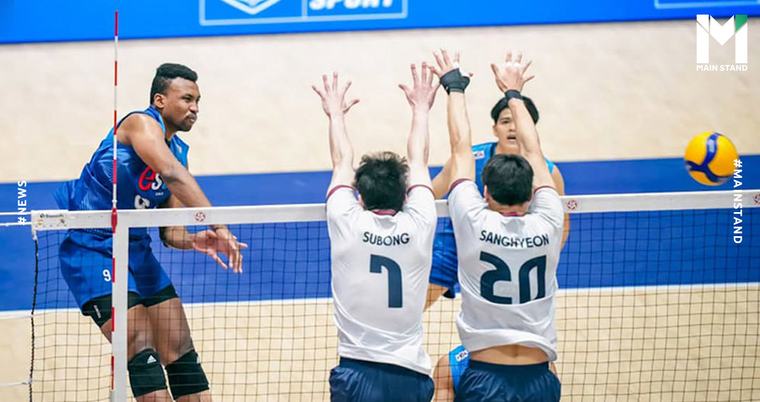“ลูกยางชาย” เฉือนชนะ เกาหลีใต้ 3-2 การันตีเข้ารอบ 8 ทีม ศึกชิงแชมป์เอเชีย