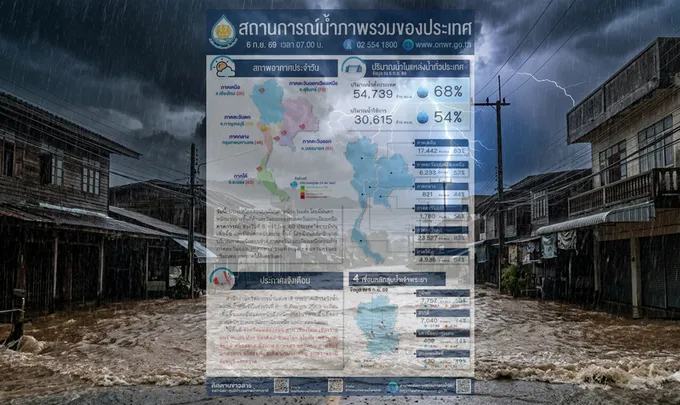 ด่วน! สทนช. เตือนทั่วไทย ฝนตกหนักถึงหนักมาก 8–11 ก.ย. เฝ้าระวัง 23 จังหวัดเสี่ยงน้ำหลาก-ท่วมขัง